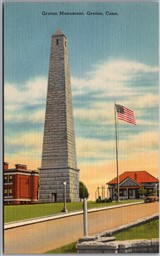 Postcard Groton Connecticut Monument Fort Griswold Battle of Groton Heights