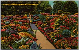 Postcard Hartford Connecticut Elizabeth Park Rock Garden Scenic View