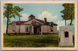 Postcard Windsor Nova Scotia Old Sam Slick House Home of Judge Haliburon