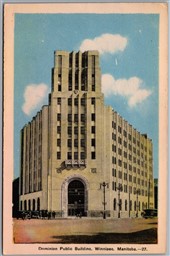 Postcard Winnipeg Manitoba Dominion Public Building by PECO