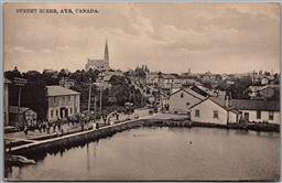 Postcard Ayr Ontario c1914 Street Scene Waterloo Region by Stedman Bros