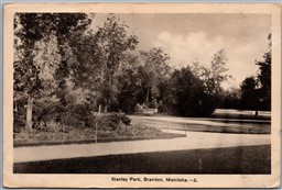 Postcard Brandon Manitoba c1930s Stanley Park by PECO *as is*