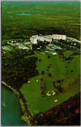 Postcard Kiamesha Lake New York Concord Hotel Aerial View of Resort Golf Course