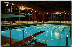 Postcard Liberty New York Grossingers Catskill Resort Hotel Indoor Swimming Pool