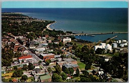 Postcard Cobourg Ontario Scenic Aerial View Showing Harbour