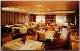 Postcard Deseronto Ontario Dawson's Quinte Beach Motel Dining Room View MCM