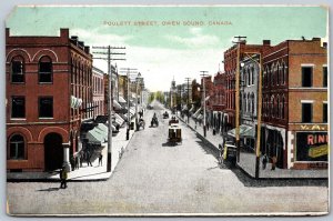 Postcard Owen Sound Ontario c1907 Poulett Street Grey County by Nerlich