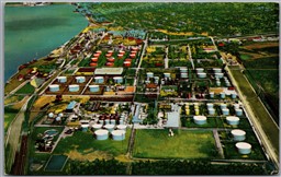 Postcard Sarnia Ontario Aerial View Imperial Oil Refinery Lambton County