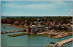 Postcard Kingston Ontario Aerial View Holiday Inn Princess St. Lake Ontario