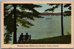 Postcard Muskoka Lakes Ontario c1943 Windermere Scenic View