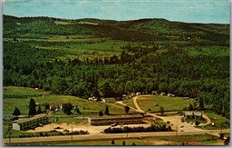 Postcard Bancroft Ontario River Bend Motels Aerial View Lloyd & Elise Price