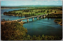 Postcard Pembroke Ontario Scenic Aerial View of Allumette Bridge Golf Course 