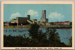 Postcard Kirkland Lake Ontario 1930s Wright Hargreaves Gold Mines by PECO