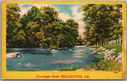 Postcard c1950s Greetings from Millhaven Georgia Screven County *as is*