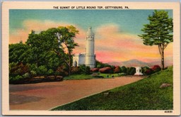 Postcard Gettysburg Pennsylvania The Summit of Little Round Top Adams County