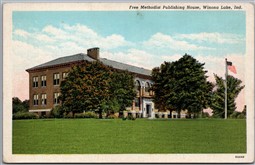 Postcard Indiana Winona Lake Free Methodist Publishing House Wayne County