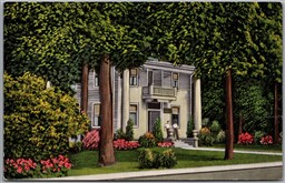 Postcard Indiana Winona Lake Administration Building Wayne County