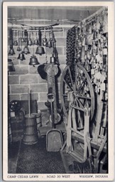 Postcard Warsaw Indiana Camp Cedar Lawn Antiques Road 30 West Kosciusko County