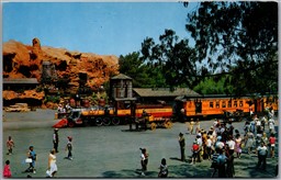 Postcard Buena Park California Knott's Berry Farm Calico Square Train Ghost Town