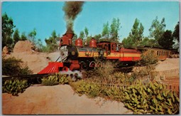 Postcard Buena Park California Knott's Berry Farm Locomotive #41 Pulling Cars