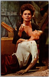 Postcard Buena Park California Movieland Wax Museum Sophia Loren in "Two Women"