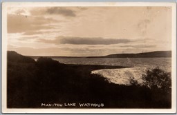Postcard RPPC c1930s Watrous Saskatchewan Manitou Lake Scenic View