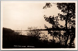 Postcard RPPC c1930s Watrous Saskatchewan Manitou Lake Scenic View B