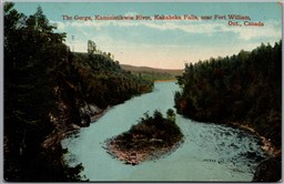 Postcard Kakabeka Falls Ontario c1910s The Gorge Kaministiquia River Scenic View