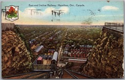 Postcard Hamilton Ontario c1929 East End Incline Railway Land of the Maple