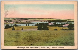 Postcard Greetings from Beaumaris Muskoka Ontario Scenic View