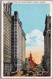 Postcard Toronto Ontario Corner King and Yonge Streets Valentines 111758