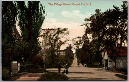 Postcard Grand Pre Nova Scotia c1910s The Village Street Kings County