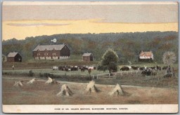 Postcard Glencross Manitoba Home of Mr. Nelson Bedford Government Agent Card