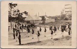 Postcard RPPC Delray Florida Marching Band Old Cars Palm Beach County *as is*