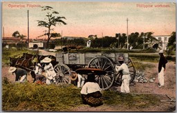 Postcard Philippine Islands c1910s Workmen City of Manila D. S. & T.