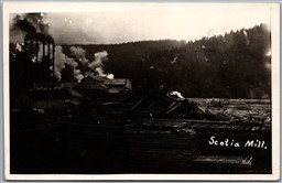 Postcard RPPC Scotia California Pacific Lumber Company Mill Humboldt County