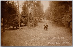 Postcard RPPC c1910s Ocean Park Washington Lovers Lane Pacific County by Brown