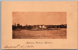 Postcard Victoria British Columbia Harbour Entrance Lighthouse J. Howard Chapman