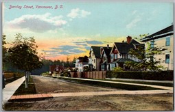Postcard Vancouver British Columbia c1909 Barclay Street Houses West End Stedman