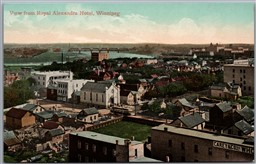 Postcard Winnipeg Manitoba c1910s View from Royal Alexandra Hotel Birds Eye View