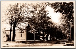 Postcard RPPC c1930s Nashville Michigan Catholic Church Barry County