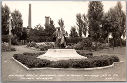 Postcard RPPC Calumet Michigan Alexander Agassiz Monument by L. L. Cook