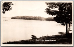 Poscard RPPC Prescott Michigan Sage Lake Scenic View Ogemaw County