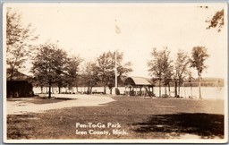 Postcard RPPC Iron County Michigan Pentoga Park Chicagon Lake Scenic View