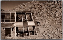 Postcard RPPC c1940s Mount Blue Sky Colorado Mount Evans Crest House now Ruined