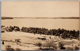 Postcard RPPC c1923 Henderson Harbor New York Birds Eye View Bay Farm