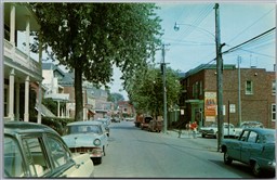 Postcard Saint Eustache Quebec Rue St-Eustache partie Nord Old Cars