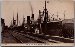 Postcard RPPC 1910s Vancouver British Columbia One of Our Busy Wharfs Series 828