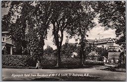 Postcard St. Andrews New Brunswick Algonquin Hotel from Residence of E. A. Smith