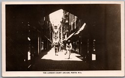 Postcard RPPC c1930s Perh Western Australia The London Court Arcade